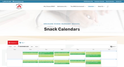 Calendars Combined Snack Calendar