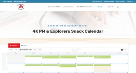 Calendars 4K PM & Explorers Snack Calendar
